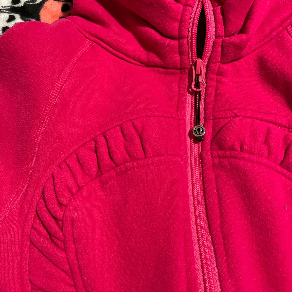 Lululemon size 6 Bright Pink scuba sweatshirt
